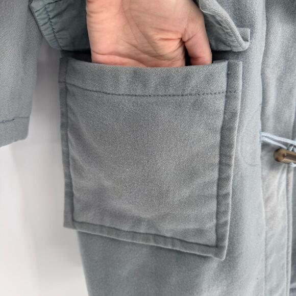 J.Crew Melton Duffle Wool Blend Light Blue Toggle Button Thinsulate Coat Sz S - Picture 5 of 8